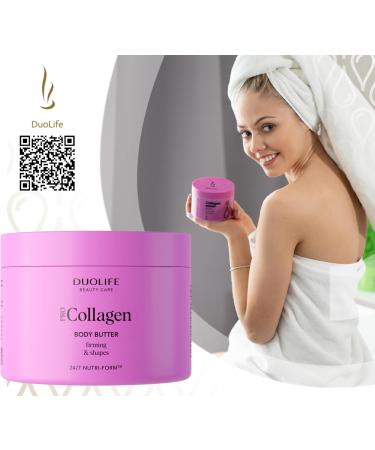 DuoLife SA Collagen Body Butter 200 ml Duolife firming body butter improves skin moisture and elasticity 5 hyaluronic acid and 8 plant extracts - Buy Online on GoSupps.com