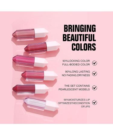  Yugugomo Lip Tint Kit Beauty Gloss Makeup Smudge-Proof Waterproof Tinted Lip Gloss Collection for Travel Scene Date Gathering Vacation - Buy Online on GoSupps.com