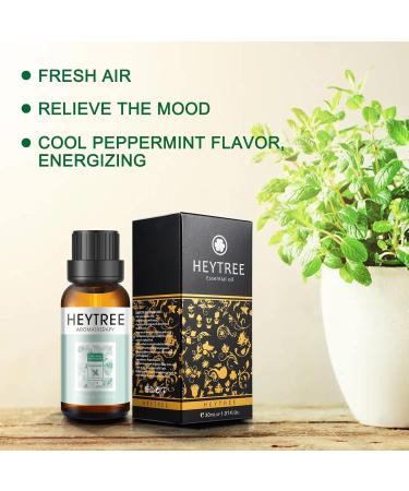 HEYTREE 100% Pure Peppermint Essential Oil 30ml - Fresh Minty Scent for Clarity & Aromatherapy Diffuser - Clear Breathing - Strong Peppermint Oil - 30.00 ml (Pack of 1) - Buy Online on GoSupps.com