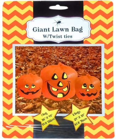 Set Of 4 Halloween Decorative Giant Lawn Bags With Twist Ties (Pumpkin & Ghost) - Buy Online on GoSupps.com