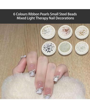 Half Round Nails Art Pearls Flatback Pearls Nail Nails Art Metal Ball Nail Caviars Beads Nails Art Supplies Nails Art Metal Ball - Buy Online on GoSupps.com