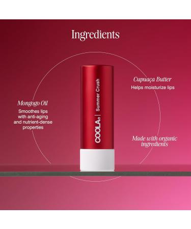 COOLA Mineral Liplux Organic Tinted Lip Balm Sunscreen SPF 30 Summer Crush - 4.2 g - Buy Online on GoSupps.com