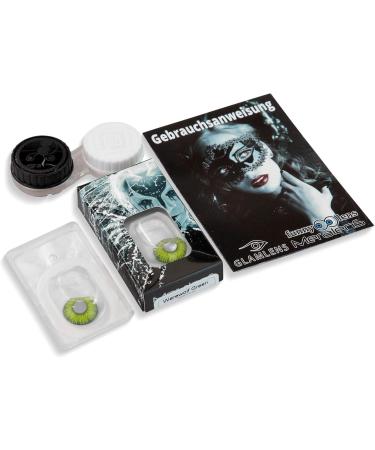 Anime Werewolf Green Circle Lenses | Opaque Intense Color Contact Lenses for Halloween & Cosplay - Free Lentil Containers - Buy Online on GoSupps.com
