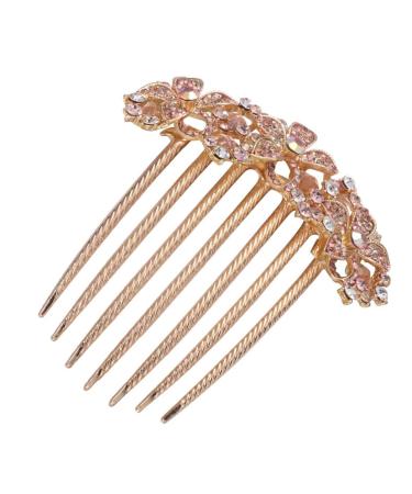 FRCOLOR Bridal Hair Combs Elegant Hairpin Bridal Wedding Hair Combs Flower Hair Clips for Women Crystal Bridal Hair Comb Women Headpiece Rhinestone Headdress Bride Accessories Shine