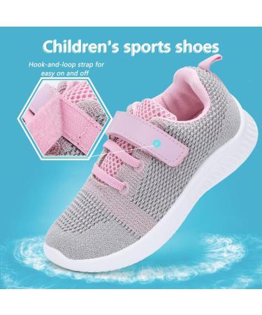 Nerteo Toddler/Little Kid Running/Walking Sports Sneakers - Light Grey/Pink - Size 5 - Buy Online on GoSupps.com