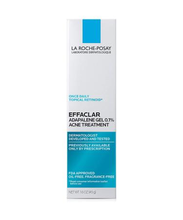 La Roche-Posay Adapalene Gel 0.1% Acne Treatment - Prescription-Strength Retinoid Cream for Face - Clears and Prevents Acne - Buy Online on GoSupps.com