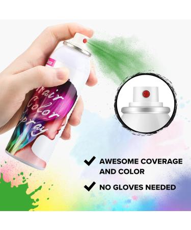Temporary Green Hair Spray for Parties and Events - One-Time Use Wash-Off Hair Dye for Crazy Hair Day 100ML - Buy Online on GoSupps.com