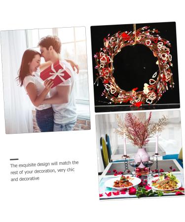 Zerodeko 3pcs Valentine's Wreath Heart Valentines Wreath Valentines Day Decoration Valentine s Day Decoration Hanging Love Wreath Hangers to Decorate Wedding Artificial Pendant Iron Wire - Buy Online on GoSupps.com