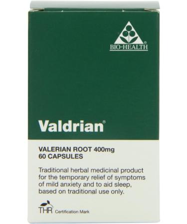 Bio Health 400mg Valdrian Valerian Root - Pack of 60 Capsules - Buy Online on GoSupps.com