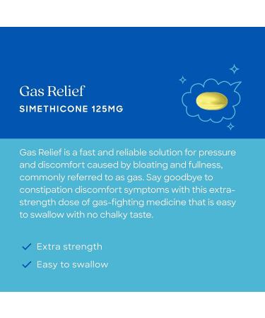 BETR REMEDIES Gas Relief Softgels - Simethicone 125 mg Tablets for Adults - Bloating and Gas Relief - 30 Easy-to-Swallow Pills - Buy Online on GoSupps.com