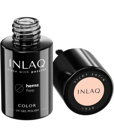 INLAQ HEMA Free UV Nail Polish Silky Satin 6 ml - gel nail polish free of HEMA - gel polish UV varnish in different UV LED gel colours 15 - Silky Satin - Buy Online on GoSupps.com