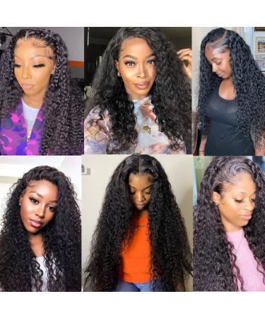 24 Inch Deep Wave Closure HD Transparent Glueless Wig | Pre Plucked with Baby Hair | 180% Density | Black Color - Buy Online on GoSupps.com