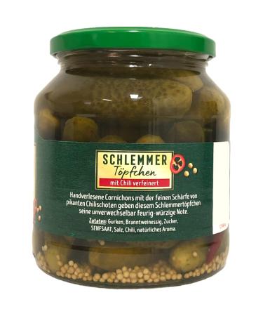 Khne Schlemmertpfchen Spicy Gherkins with Chili 6-Pack (6x300g) | International Shipping Available - Buy Online on GoSupps.com