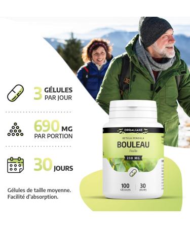 Birch 230 mg - 100 capsules - Orgaliane - Buy Online on GoSupps.com