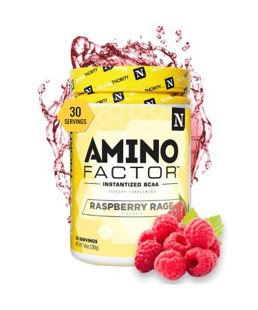Nutrithority - BCAA Powder Post Workout Recovery Powder with BCAAs Amino Acids L-Isoleucine L-Leucine and L-Valine Improve Muscle Recovery and Hydration Sugar Free (Raspberry Rage) (30 Servings)