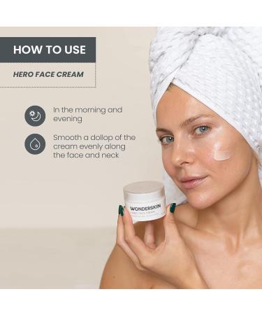 Wonderskin Purevoc Hero Face Cream - Anti-Aging Moisturizer for Men & Women | Hydrating Anti-Wrinkle Daily Facial Moisturizer for Dry Skin - Buy Online on GoSupps.com