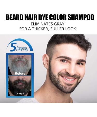 Men Mustache & Beard Dye for Gray Hair to Black Beard Dye for Men Black in 5 Minutes for Easy Application Natural Black Beard Color & Hair Dye Shampoo for Facial Gray Hair Coverage 200ml. - Buy Online on GoSupps.com