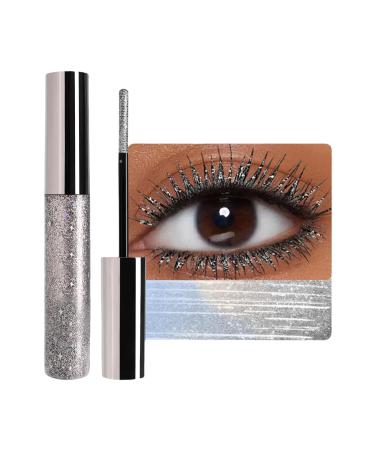 Lilbitty Lilbitty Silver Glitter Mascara Waterproof with Highly Pigmented Formula Long Lasting and Unfaded for an Individual Eye Makeup Look