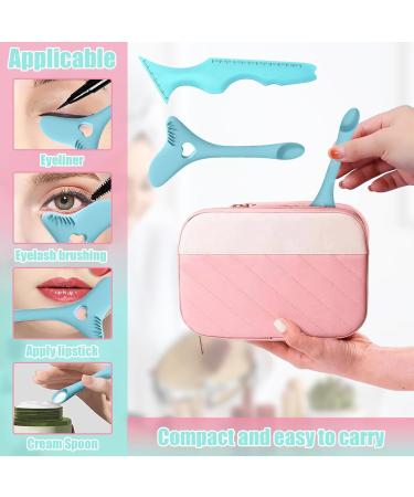 Eyeliner Stencils Aid 2 Pcs Silicone Eyeliner Tool Eyeliner Applicator Tool for Eyelash Lipstick Eyeliner (Blue) - Buy Online on GoSupps.com