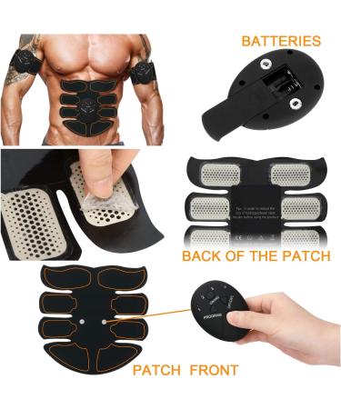 SPORTLIMIT Abdominal Muscle Toner | Portable Fitness Equipment for Abs, Arms, and Legs | Home & Office Workout | 10 Free Gel Pads | Abs Stimulator for Men and Women - Buy Online on GoSupps.com