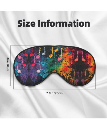 Colorful Music Notes Sleep Eye Mask - Soft Travel Mask for Men & Women | Comfortable & Stylish Sleep Aid - Buy Online on GoSupps.com