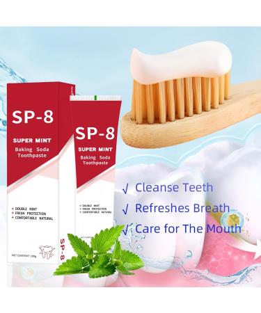 SP-8 Ultra Whitening & Probiotic Toothpaste - Fresh Breath & Deep Cleaning Care 100g | International Shipping Available - Buy Online on GoSupps.com