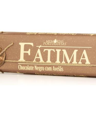 Dark chocolate bar with hazelnuts "F tima" - 300 g - Gluten-free chocolate - Chocolate bar hazelnuts and sugar - Smooth and creamy texture - Portuguese gourmet product - Buy Online on GoSupps.com
