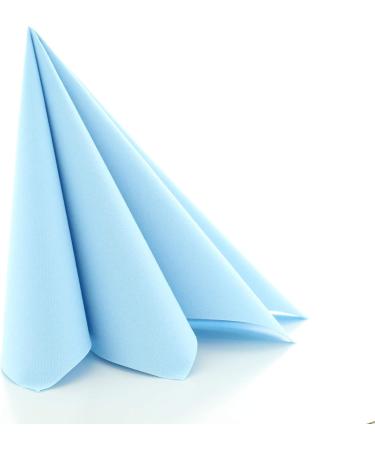 Prime Guest Light Blue Napkin - Premium Airlaid Fabric for Weddings & Celebrations | 50 Pack 40x40 cm Fold - Buy Online on GoSupps.com