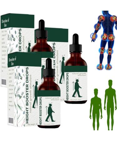 HONGCUICUI Height Booster Drops Herbal Increase Height Essential Oil - Pack Of 3
