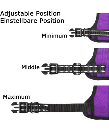 Adjustable No-Pull Dog Harness for Small Dogs - Breathable & Reflective - Purple XS (Chest 33-43cm) - Heele - Buy Online on GoSupps.com