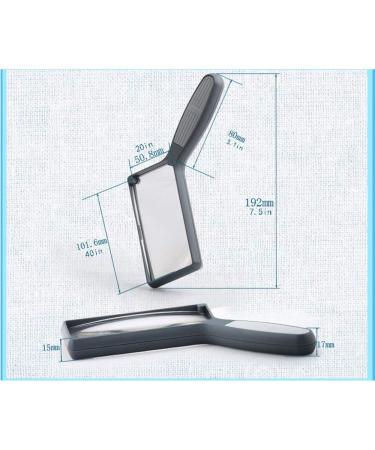 Rectangular Hand-held Magnifying Glass HD Lens 2.5X-5X Double-Layer Acrylic Lens Comfortable and Lightweight Magnifying Glass Made in China - Buy Online on GoSupps.com