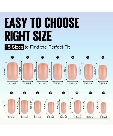 TOMICCA Short Square Nail Tips 180PCS Soft Gel Pre-colored Matte Full Coverage Nail Tips - Nude Short Square - 15 Sizes for Nail Art Extensions - Buy Online on GoSupps.com