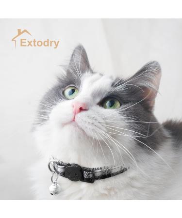 6 Classic Checkered Cat Collars with Safety Lock - Adjustable 15-23cm Personalized Cat Accessories for Boys & Girls - Buy Online on GoSupps.com