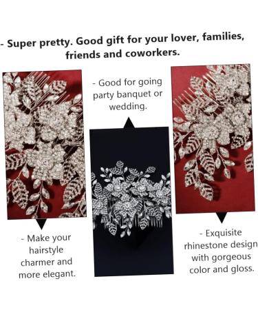 Ipetboom bride hair combs hair accessories for women wedding European and American accessories hair comb silver hair clips hollow out Hair up headgear alloy comb bride - Buy Online on GoSupps.com