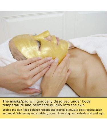 24K Gold Crystal Face Eye & Lip Mask Set - Anti-Aging Dark Circles & Puffiness Reduction - Moisturizing Skincare for All Skin Types - Buy Online on GoSupps.com