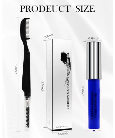 Blue Colored Mascara for Eyelashes Eyebrows Tinted Brow Mascara Waterproof Long Lasting Eyebrow Gel Lengthening Curl Non Clump Colorful Mascara Smudge-proof Thickening Brow Gel Eye Makeup for Women - Buy Online on GoSupps.com