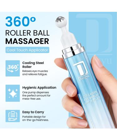 Dongyu Caffeine Under Eye Cream: Anti Aging Firming Collagen Eye Care - Puffy Eye Treatment for Beauty Enthusiasts Morning Night Daily Use (Light Blue) - Buy Online on GoSupps.com