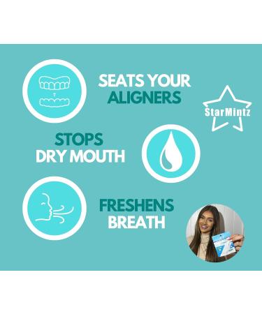 StarMintz Clear Aligner Mints - Aligner Pain Relief & Seat Aligners - 100% Plant Based Xylitol - Fresh Breath - Invisalign Friendly - 1 Bag - Buy Online on GoSupps.com