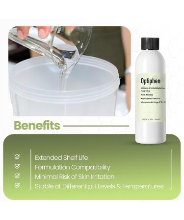 Talsen Chemicals Optiphen Preservative Liquid (8 Oz / 236 mL) Optiphen Natural Preservative for Cosmetics Water Soluble Paraben Free Broad Spectrum Preservative for Lotion Making - Buy Online on GoSupps.com
