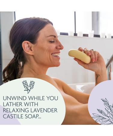 Carolina Castile Vegan Lavender Bar Soap - 6-Pack of Gentle, Hydrating Natural Soap with Organic Cocoa Butter and Olive Oil - 5 Oz. Each - Buy Online on GoSupps.com