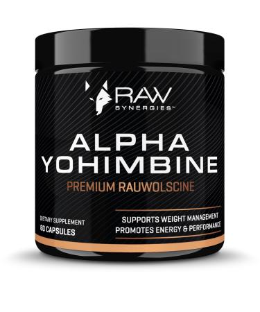 RAW Synergies Alpha Yohimbine - Fitness Support Supplement for Long-Lasting Energy Alert Mind & Metabolic Health Support - Clean Natural Supplement - 60 Capsules