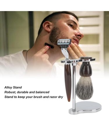 Vintage Shaving Set - Animal Hair Imitation Brush Practical Storage Easy Wet Shave Care for Home - Buy Online on GoSupps.com