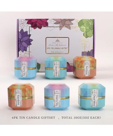 HOME & RELAX Scented Candles - 6 Sets Tin Box | Perfect Gift for Hydrotherapy Weddings Birthdays & More | Long Lasting Candles for Home & Special Occasions - Buy Online on GoSupps.com