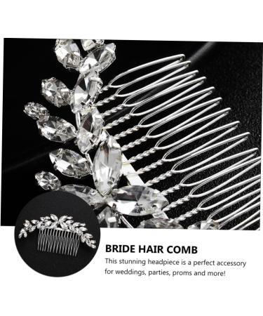 FRCOLOR Bride Hair Comb 1pc Bridal Comb Bridal Rhinestone Headwear Wedding Hair Clip Crystal Hair Side Comb Small Soap Tiara Handmade Headwear Decor Decorate Alloy Bride Manual - Buy Online on GoSupps.com