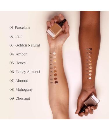 Wonder Foundation Serum - Tinted Face Serum for All Skin Types with Hyaluronic Acid & Squalane | Long-Lasting Glow | Plants Are Purple - 30ml Honey Almond - Buy Online on GoSupps.com