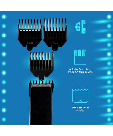 Groom Essentials Electric Hair and Beard Trimmer for Men - Cordless Grooming Kit with Charging Base Rechargeable Sideburn Trimmer 4 Trimming Guides & LED Indicator for Precision Grooming - Buy Online on GoSupps.com