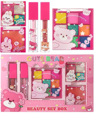 Beginner Makeup Set - Cosmetic Set with Eyeshadow Lipstick and Blush Face Makeup Kit - for Girls on Business Trips Gift for Friends or - Buy Online on GoSupps.com