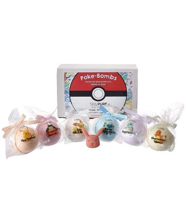 Bath Fizzy with Surprise Toy: Poke-Bomb Bath Fizzy, 6 (5 oz), Great for Bubble Baths, Perfect for Girls and Boys 6 Count (Pack of 1)