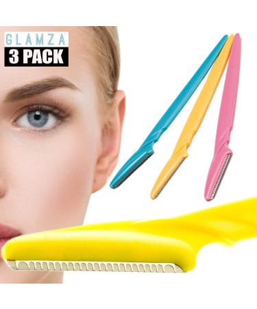 Glamza No Flick Eyebrow Razors - 3 Pack | Precision Shaping & Safe Grooming | International Shipping Available - Buy Online on GoSupps.com