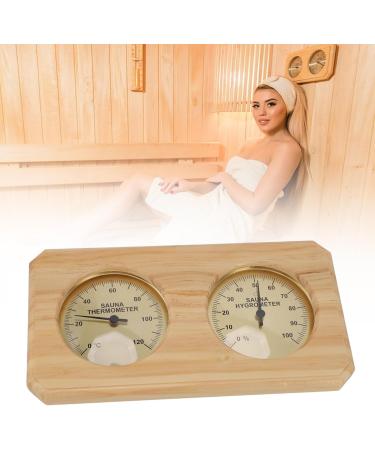 2-in-1 Sauna Thermometer & Hygrometer | Accurate Measurement for Sauna Rooms | Wood Design for Enhanced Home Spa Experience - Buy Online on GoSupps.com